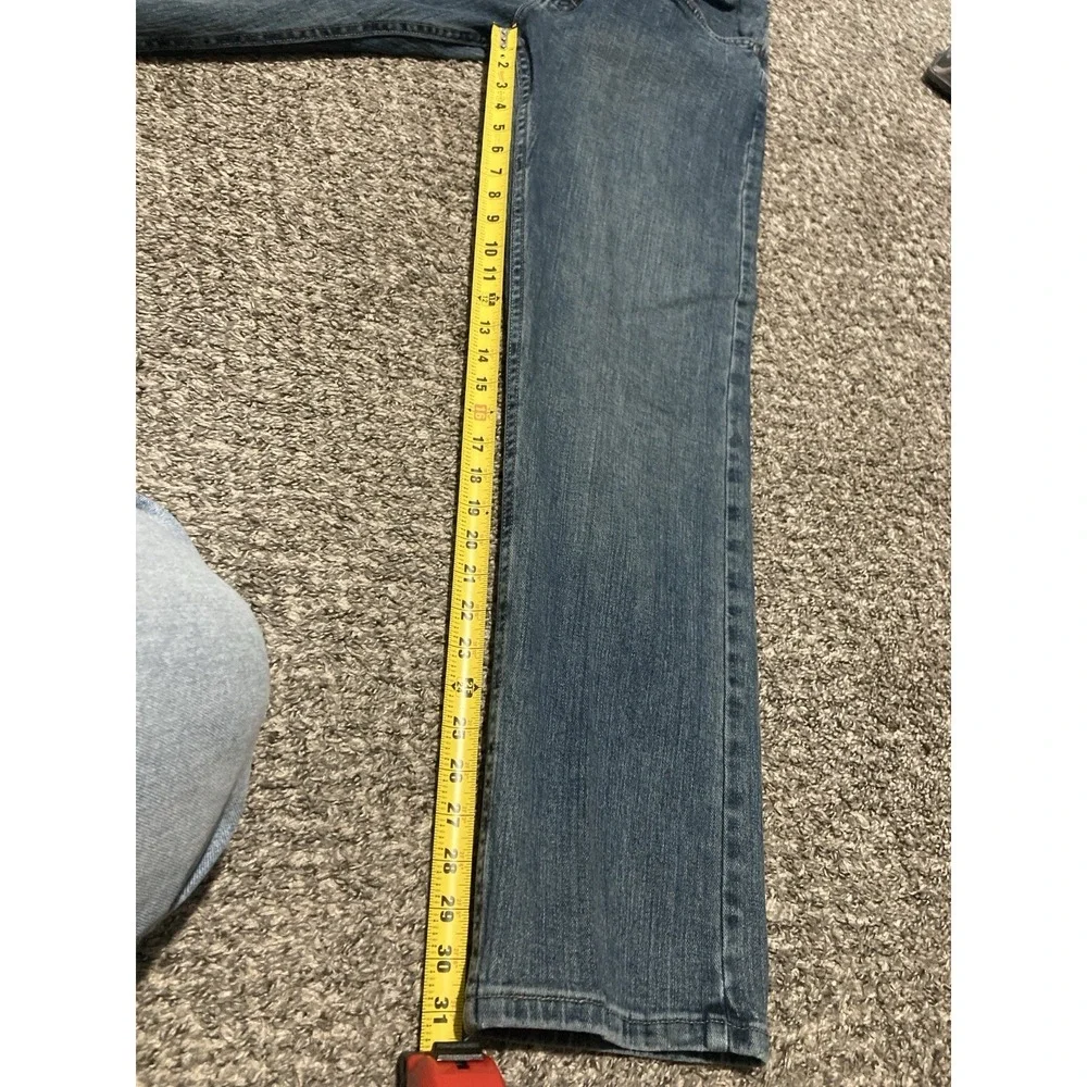 Lee Premium Select Straight Jeans Boys Size 18 R M Wash Blue Denim 31x31